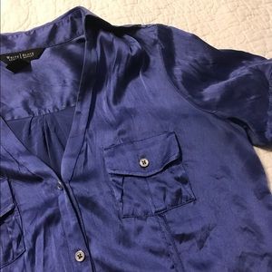 {WHBM} Military Inspired silk blouse