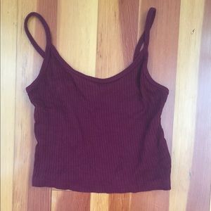 Crop cami in maroon