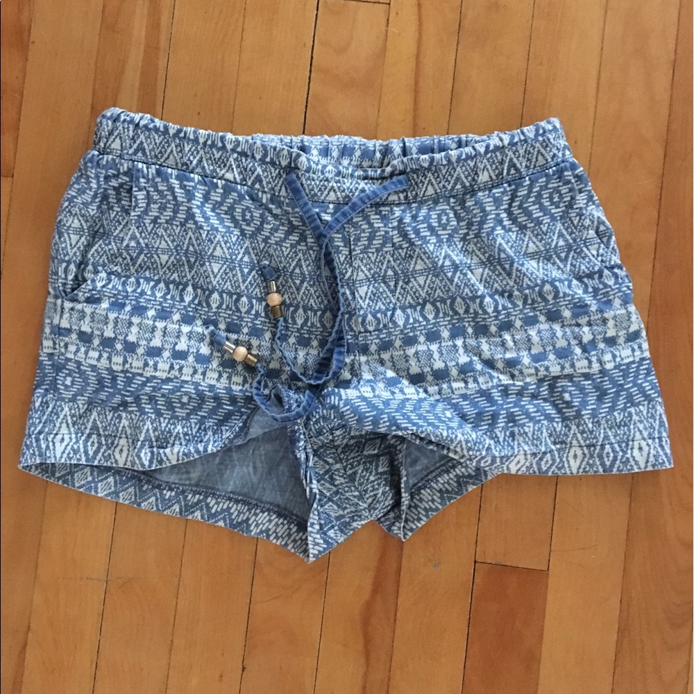 Ella Moss Patterned Chambray Shorts