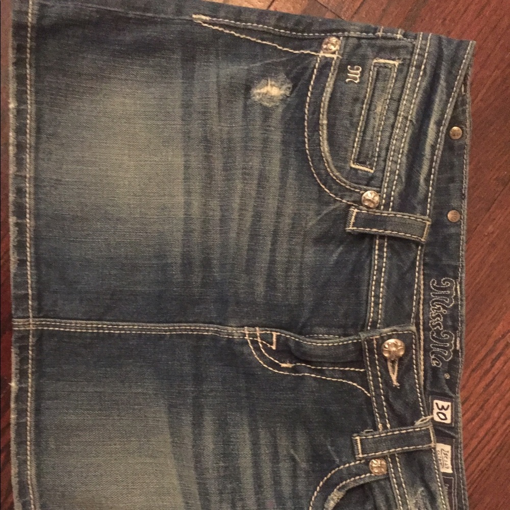 Miss Me Blue Jean Mini Skirt