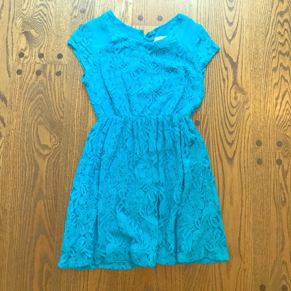 Small blue lace dress