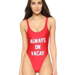 "Always On Vacay" One Piece Swimsuit