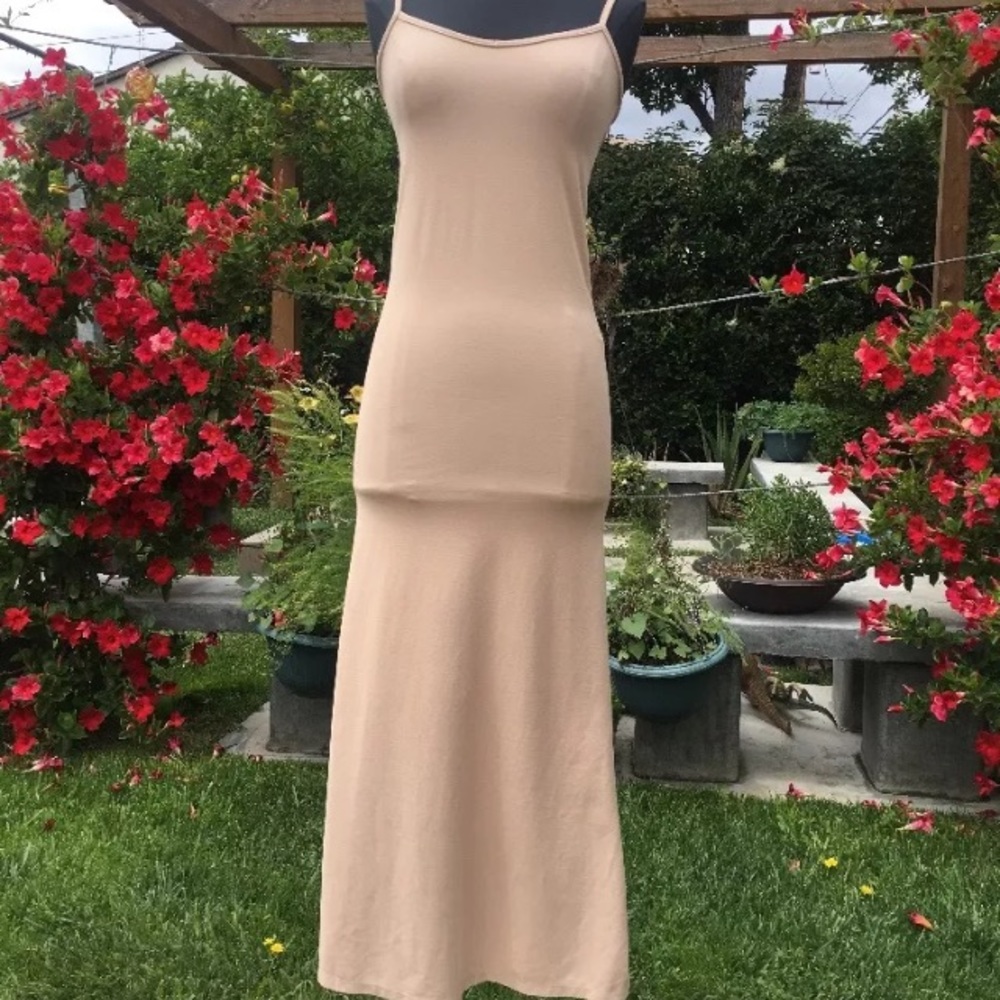 Stone Cold Fox Nude Stretch Maxi Dress Bodycon XS