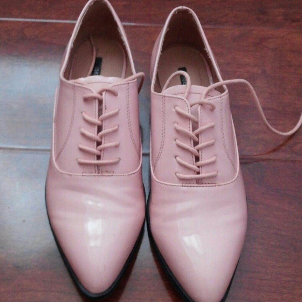 Pastel Pink patent Oxfords
