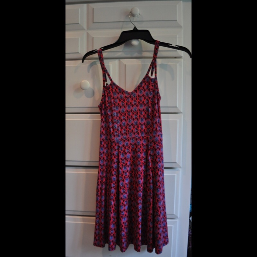 Multicolored skater dress