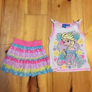 2pcs Frozen skort set size 4t