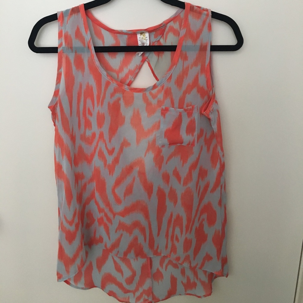 Leopard print flowy tank