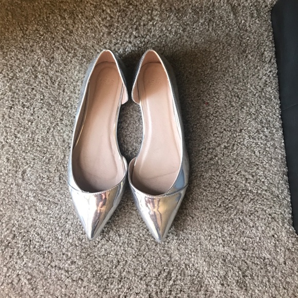 ASOS Silver Flats - Picture 1 of 6