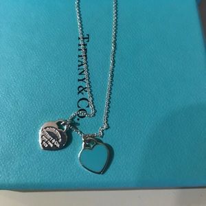 Tiffanys double heart pendant necklace