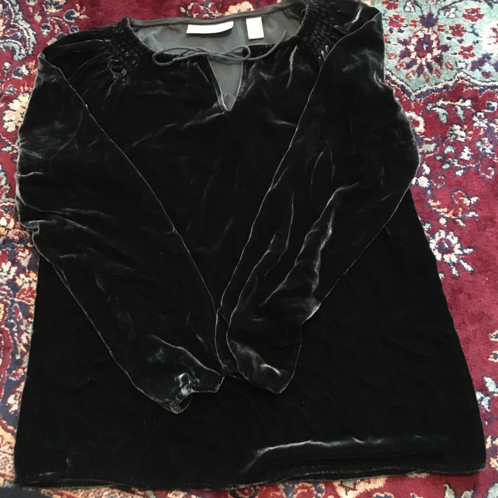 Emerald Crushed Velvet Long Sleeve Shirt