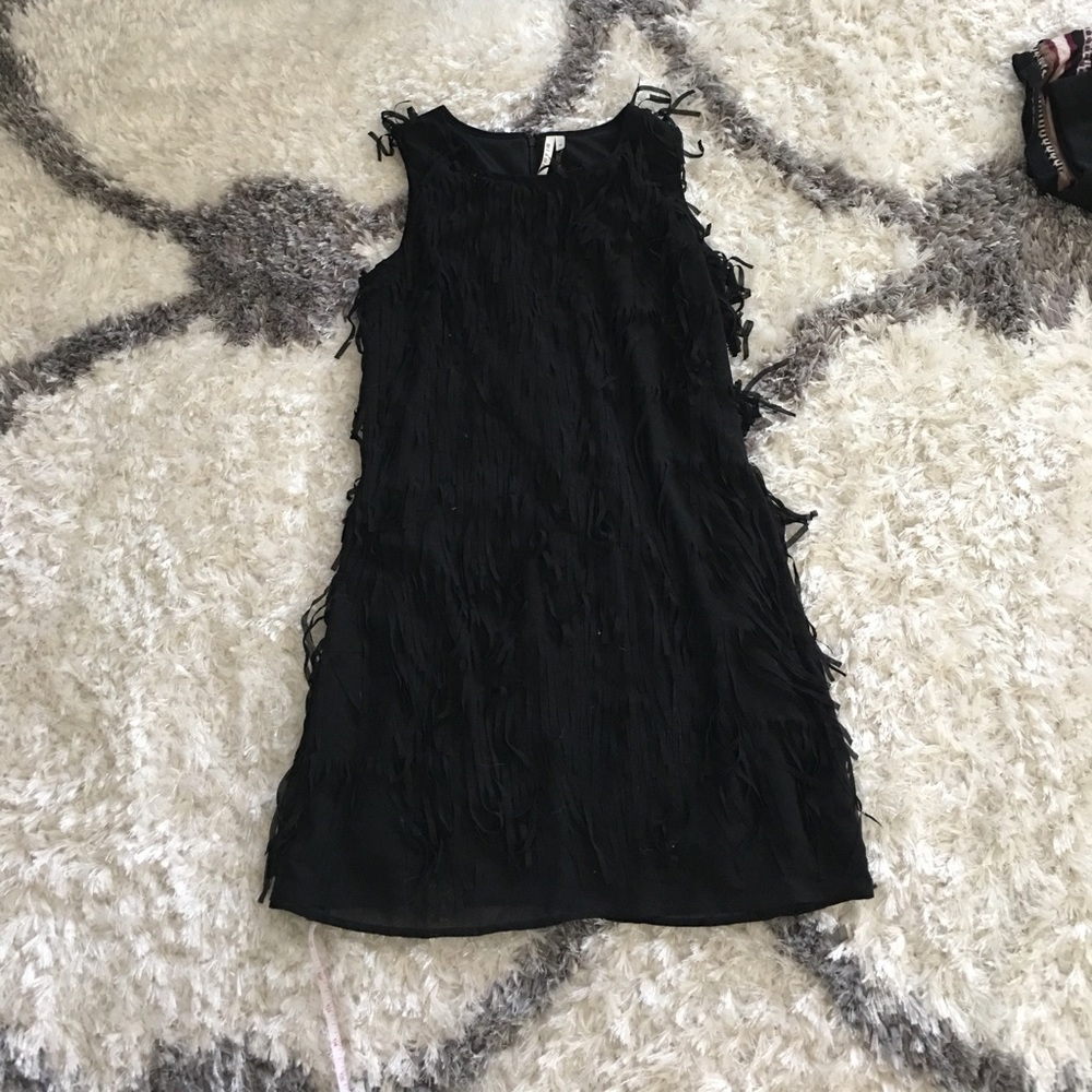 Black fringe dress