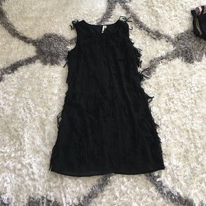 Black fringe dress
