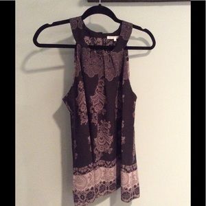 Scoop neck gray classy blouse