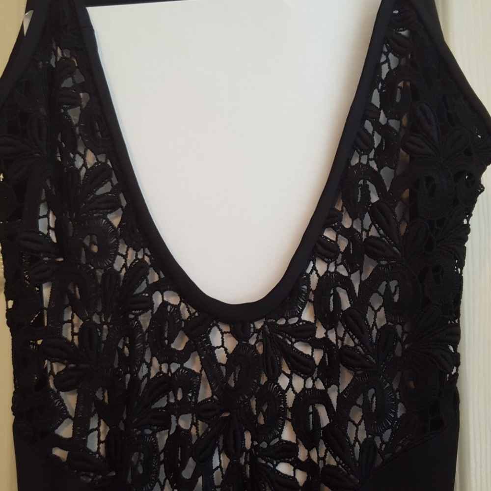 Vintage Jessica McClintock long black cocktail dress. - Picture 2 of 4