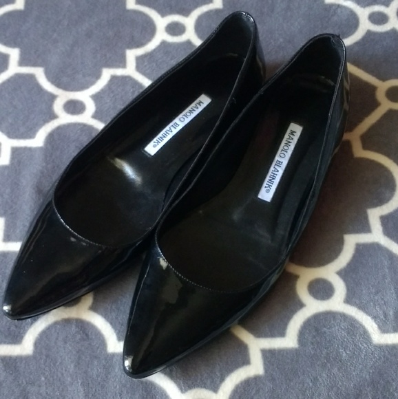 Manolo Blahnik Shoes - Manolo Blahnik black patent leather flats 7