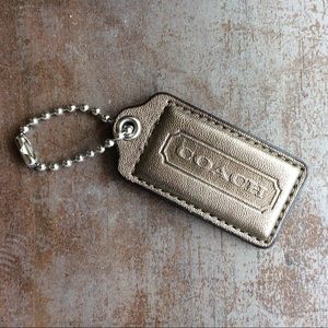 COACH large hang bag tag