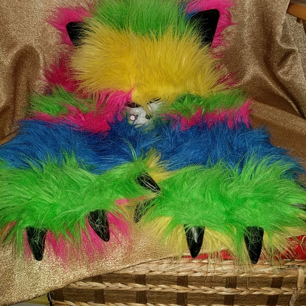 🆕🌈Rainbow animal ear hat nwot