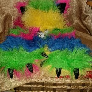 🆕🌈Rainbow animal ear hat nwot