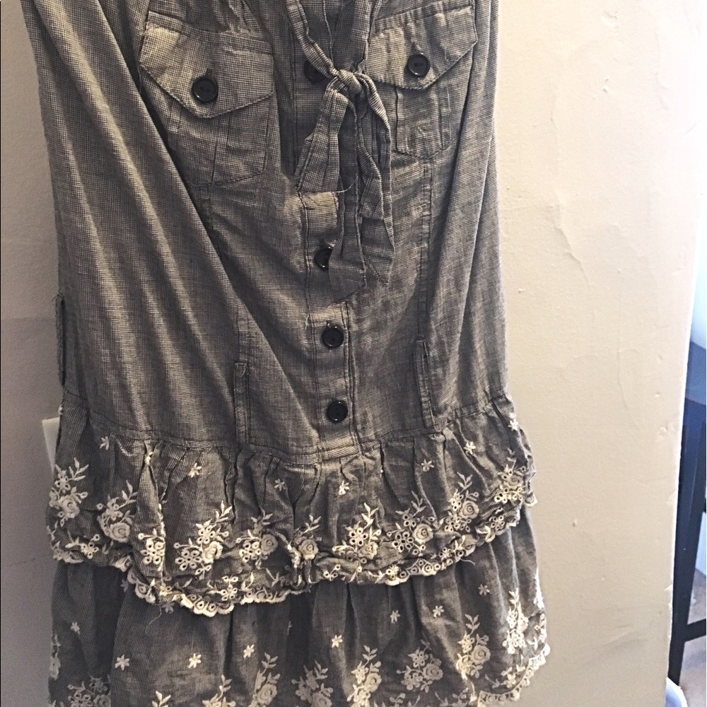 Embroider grey sundress