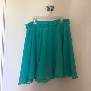 Teal sheer skirt