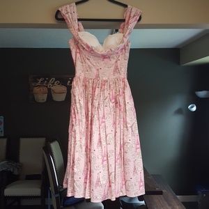 Bernie Dexter Pink Poodle Paris Pinup PUG Dress