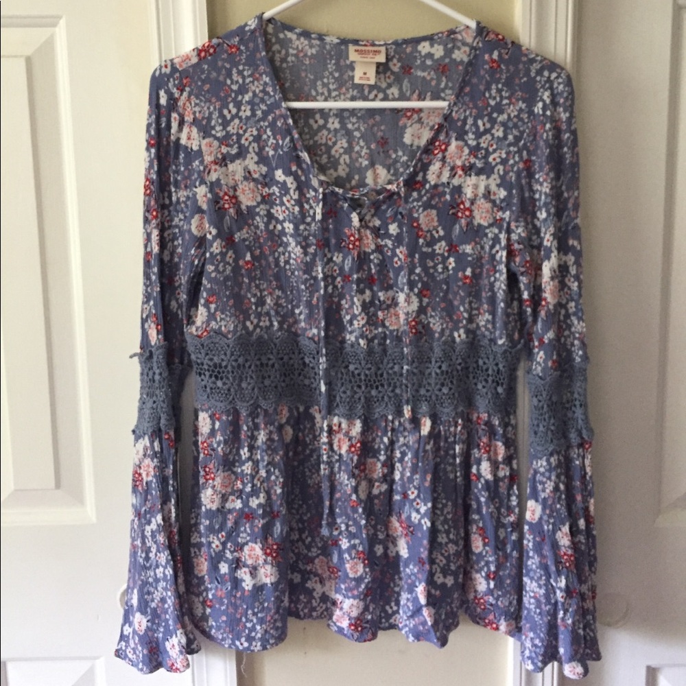 Floral Lace Up Top - Mossimo Supply Co.