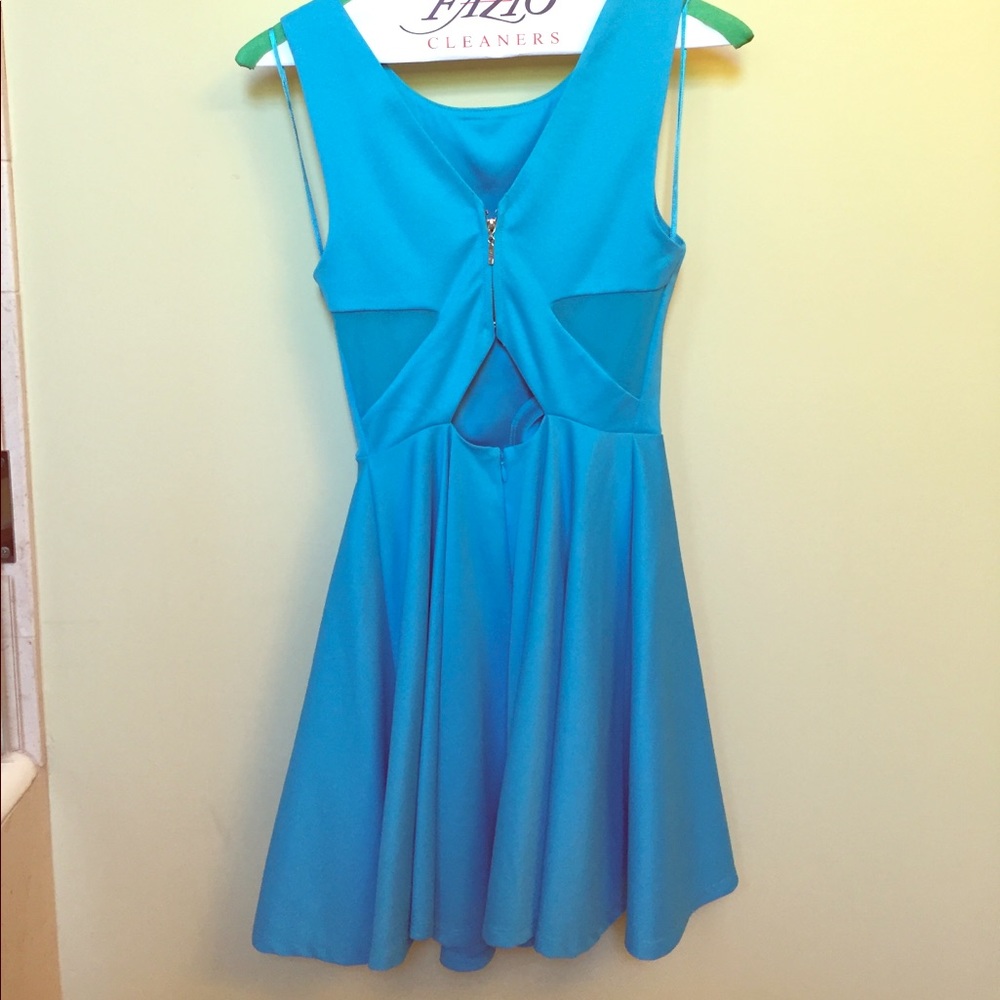 blue Guess skater dress