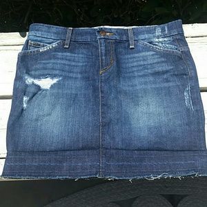 Joe's Jeans Distressed Denim Skirt