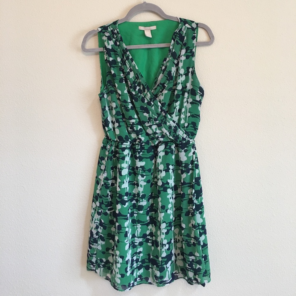 Banana Republic green floral dress