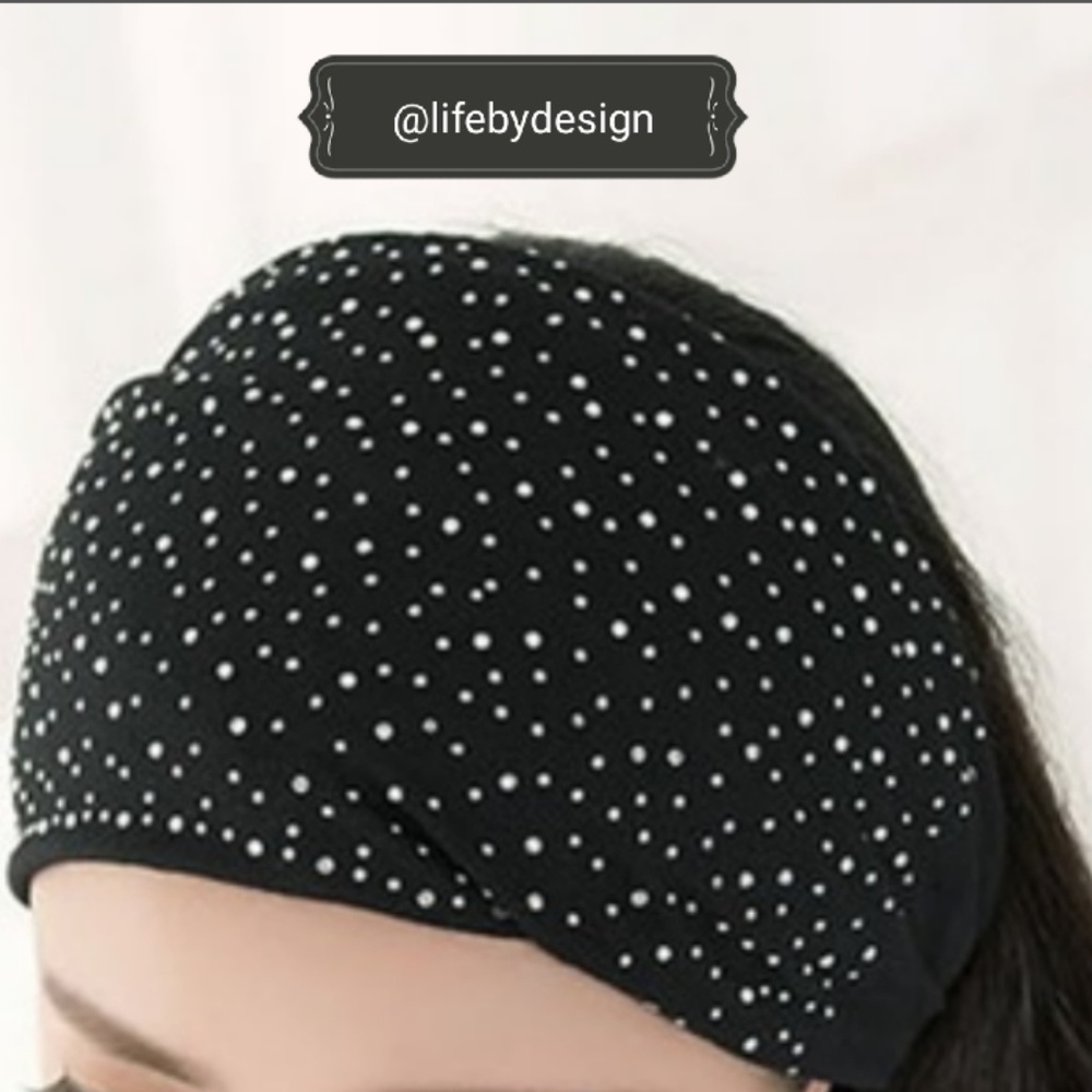 Boho Turban Wide Stretch Headband with Studs