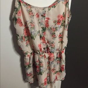Flower printed romper