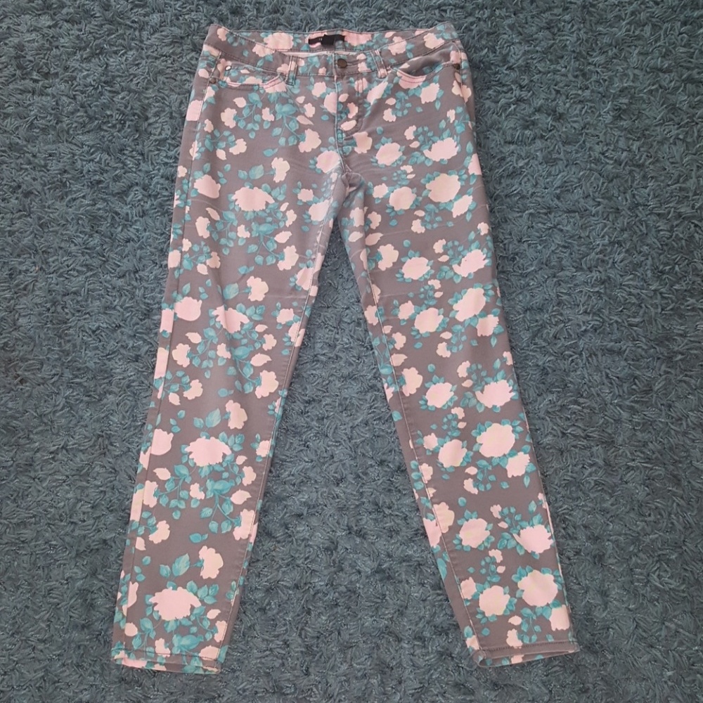 Floral jeans.