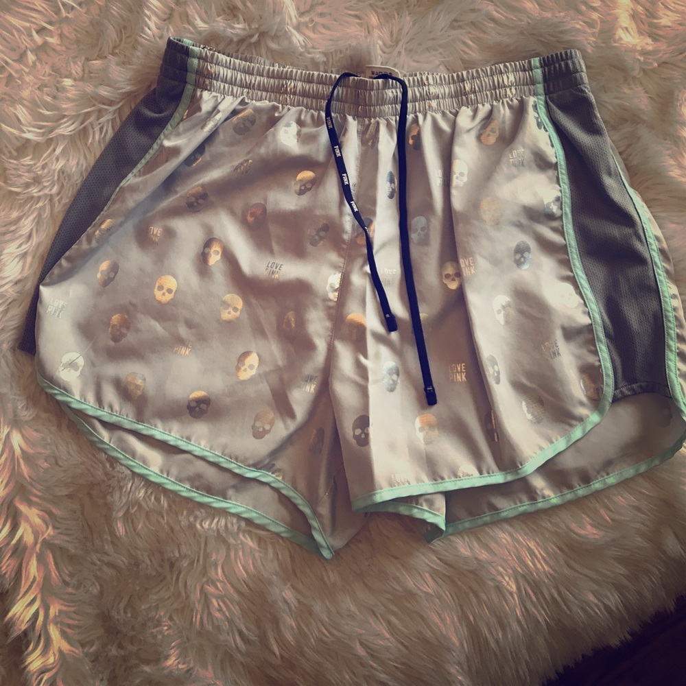 VS PINK Skull Print Athletic Shorts