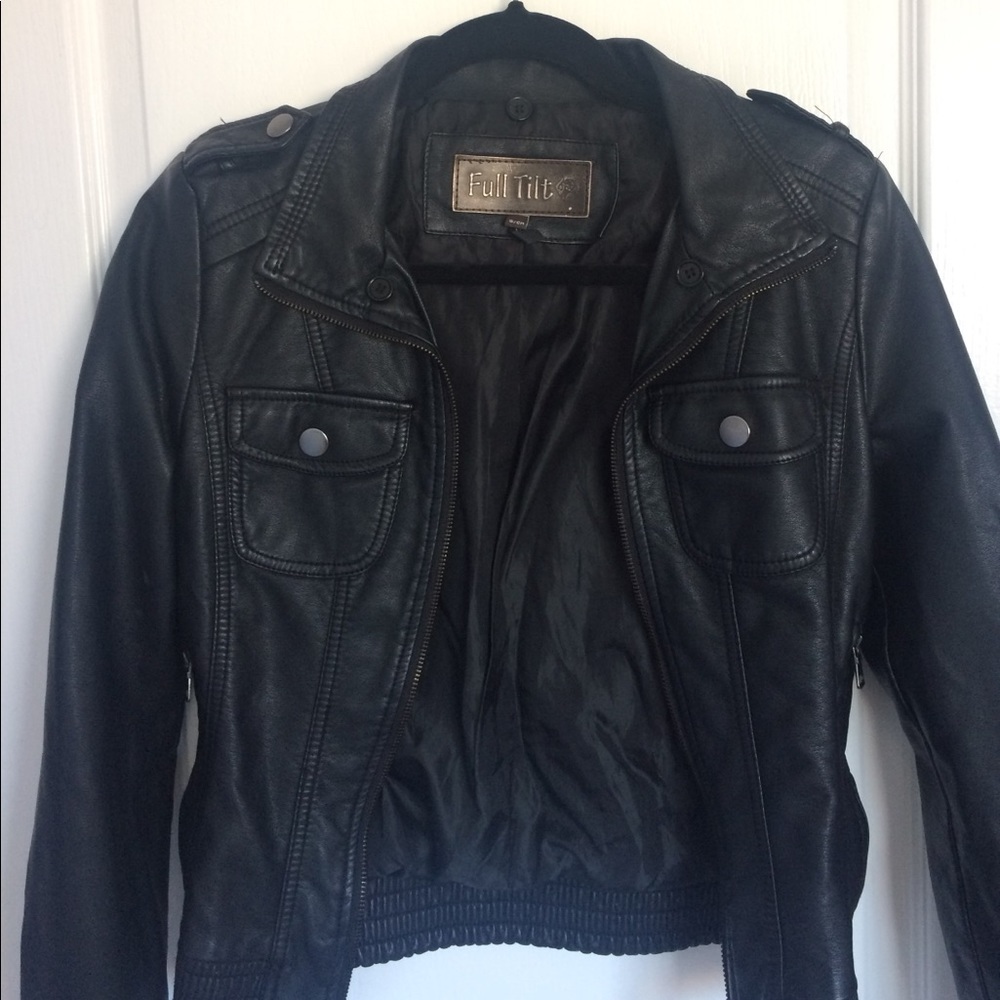 full tilt leather jacket with pockets