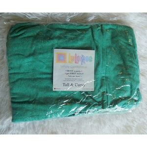 NWT LuLaRoe Solid Heathered TC Teal Leggings