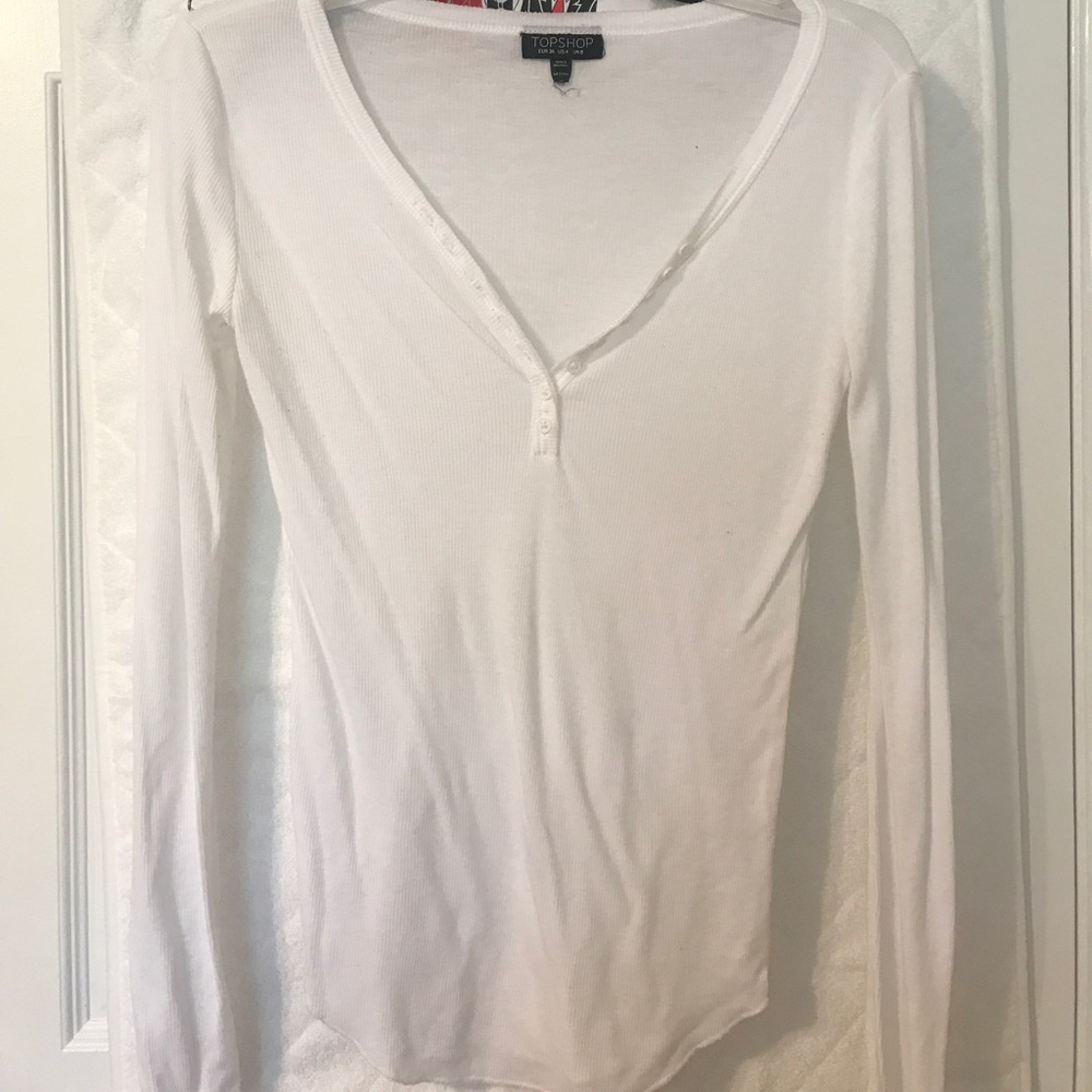 Topshop white long sleeve
