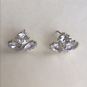 J. Crew Crystal and Gold Earrings