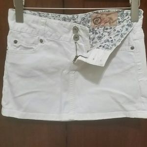 Gap White Mini Denim Skirt