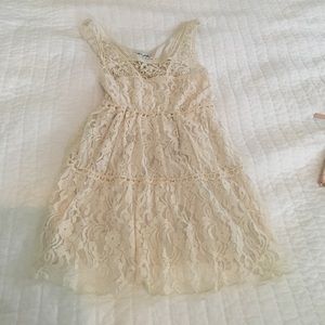 Cream lace top