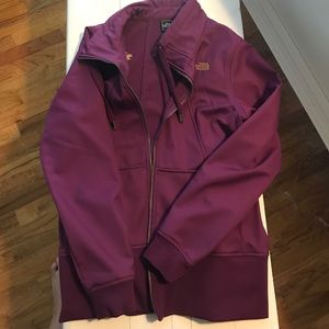 The north face long zip coat