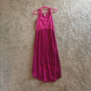 Anthropologie Long Pink Dress