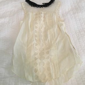 Sheer cream blouse