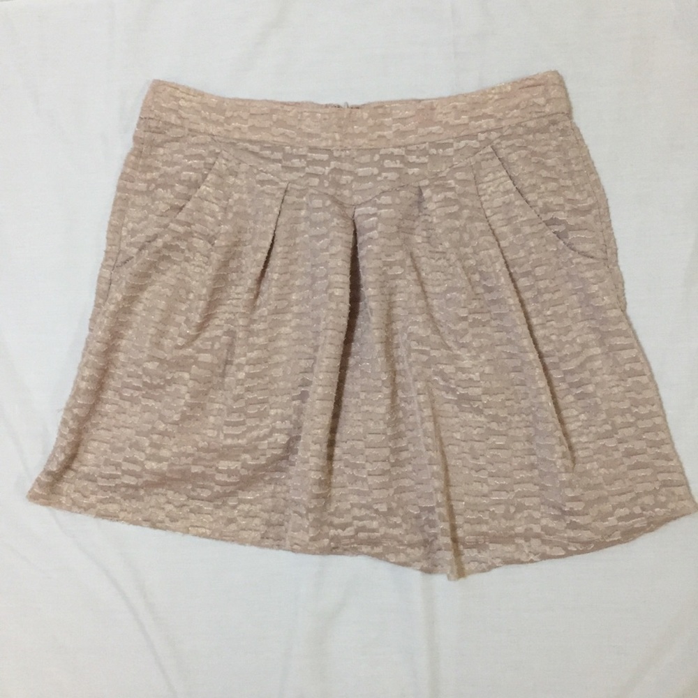 Gap Metallic Cream Skirt