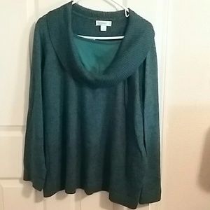 CJ Banks teal sweater