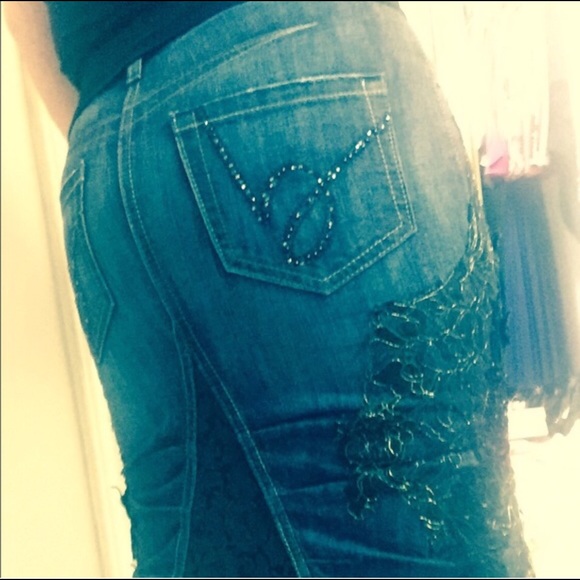 Bebe Long Denim Skirt - Picture 4 of 4