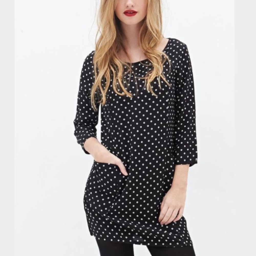 Dotted Shift Dress