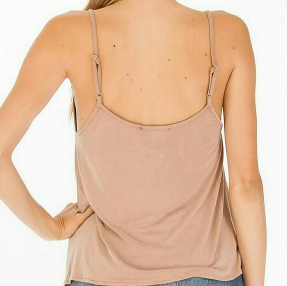 Navy Lace Up Tank - Picture 4 of 6