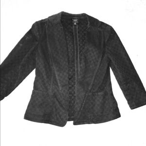 Talbots Black eyelet jacket