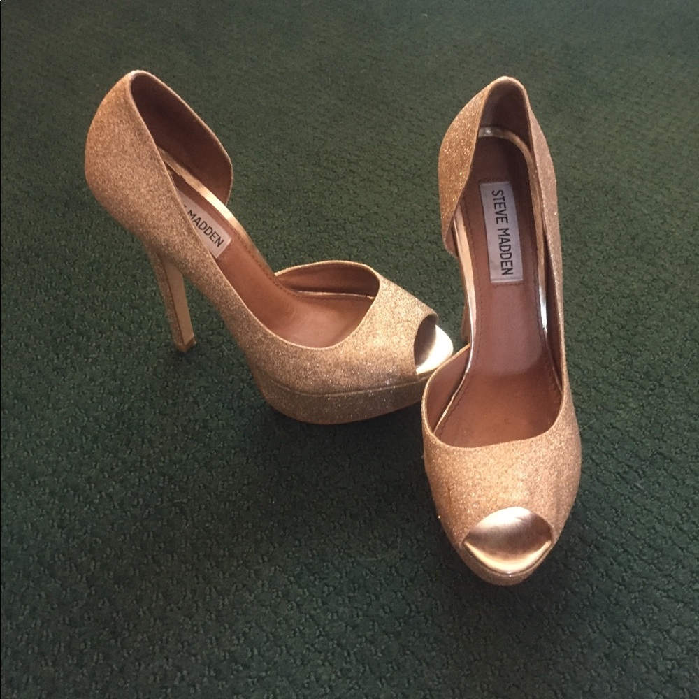 Sparkly Gold Steve Madden Heels