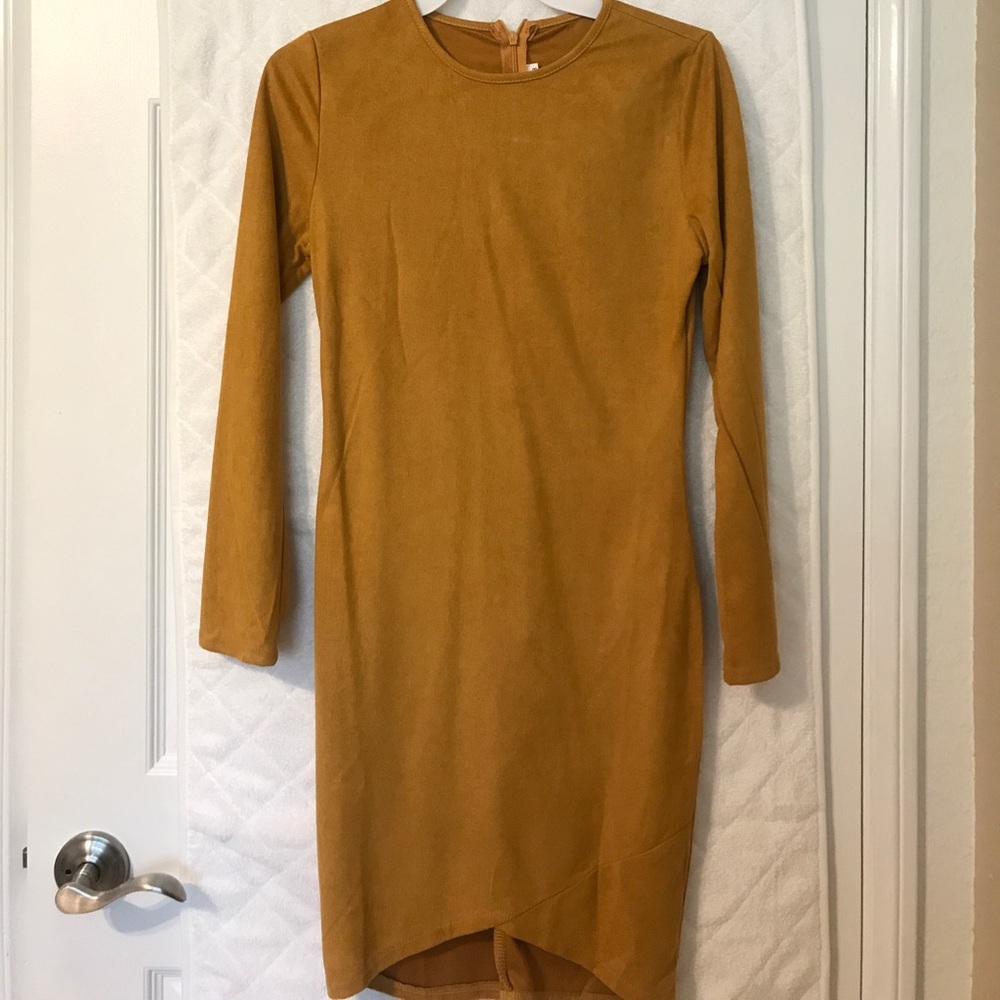 Mustard long sleeved dress